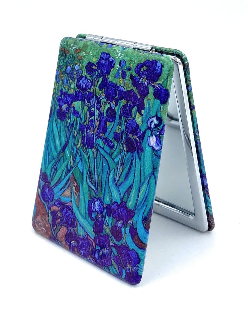 Aeisage Art Decor Rectangular Mirror, Foldable, Portable, Magnifying, 3.46 x 2.46 x 0.4 Inches, Van Gogh - Image 1