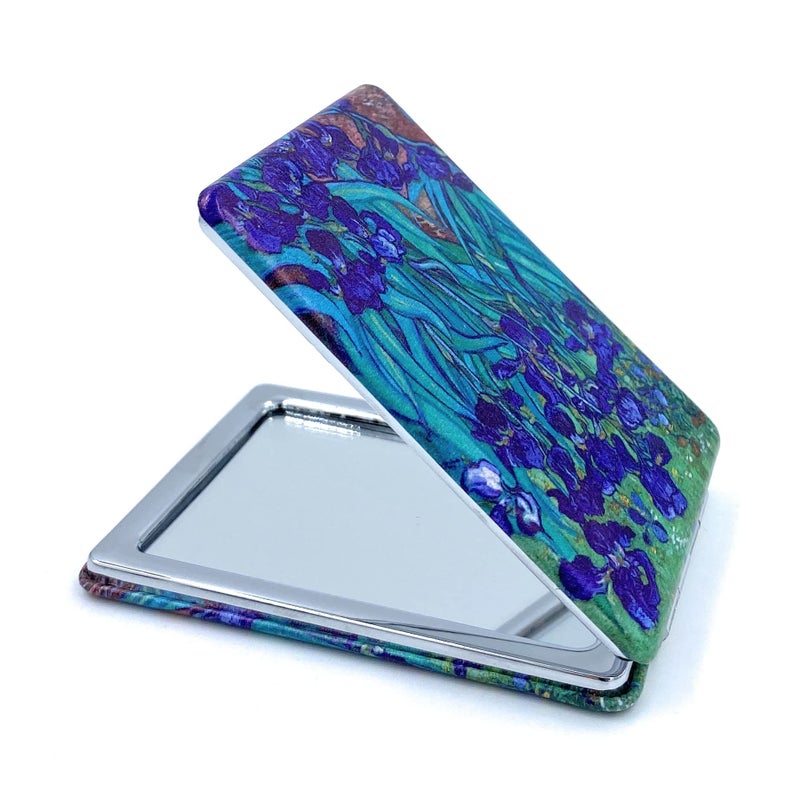 Aeisage Art Decor Rectangular Mirror, Foldable, Portable, Magnifying, 3.46 x 2.46 x 0.4 Inches, Van Gogh - Image 3