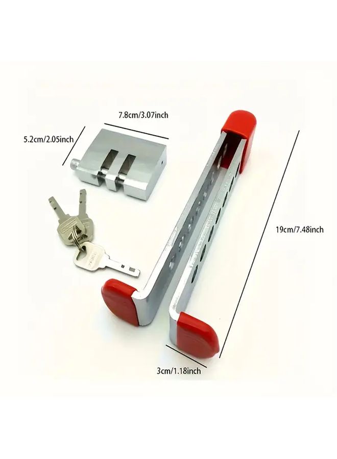 Heavy Duty Stainless Steel Anti Theft Car Clutch Lock With 3 Keys - Image 2
