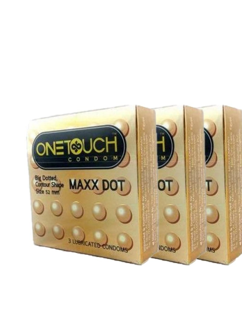 ONETOUCH ONETOUCH Maxx Dotted Condoms -3 Pack -3pcs 