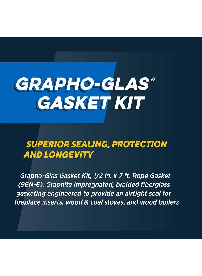 Rutland Products Rutland 96N6 GraphoGlas Rope Gasket Replacement Kit 12Inch by 7Feet  - Image 2