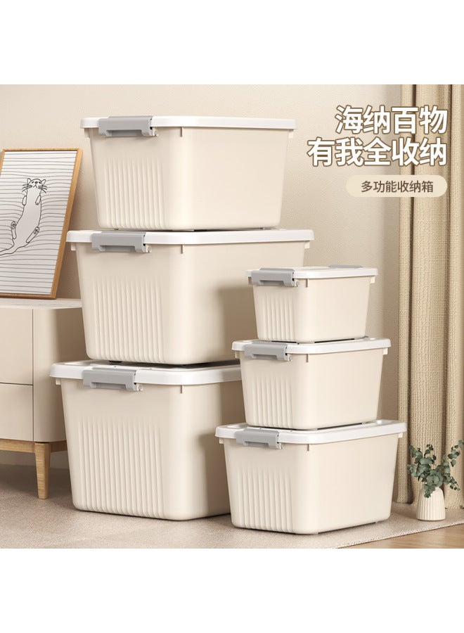 Autonomy Storage Box With Lid, Household Storage Container For Clothes, Toys, Snacks, Books, Large Capacity Plastic Organizer Bin With Handles - Image 2