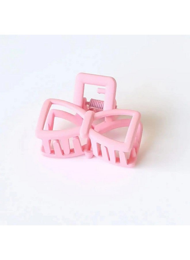 ARYANSH SHOPPE New Little Bow Matte Design clutcher Frosted Color Korean Women Fashion Plastic Hair CLaw Small Clips/Clutcher (PACK OF 3) - Image 3