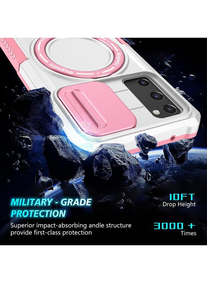 اس-توب جراب لهاتف Samsung Galaxy S20 FE مزود بحامل كاميرا منزلق وحامل Magsafe مصنوع من مادة TPU الهجينة وحافظة هاتف الكمبيوتر الشخصي - Image 5