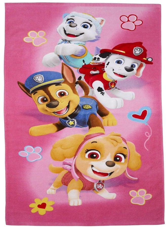 Franco Paw Patrol Girls Bath/Pool/Beach Soft Absorbent Cotton Terry Towel with Washcloth 2 Piece Set, 50 in x 25 in - Image 5