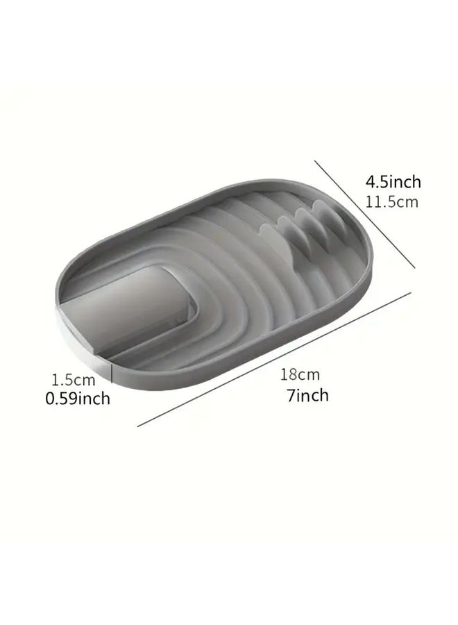 1pc Foldable Deep Blue Kitchen Utensil Holder Durable Plastic Space Saving Organizer for Spatulas Whisks Ladles Non Slip Base Minimalist Design Ideal Christmas Gift for Home Cooking Enthusiasts Kitchen Accessory Organizer Stable Support - Image 3