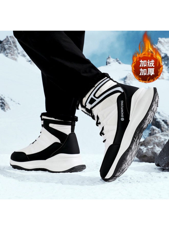 Flying in the snow Snow Flying 25 Years Winter Fleece Warm High-top Thick-sole Large Size Snow Boots Cotton Boots Casual Boots Men's Boots Women's Boots - Image 5