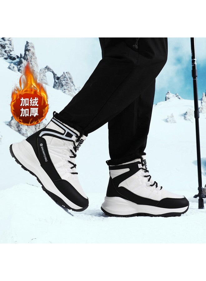 Flying in the snow Snow Flying 25 Years Winter Fleece Warm High-top Thick-sole Large Size Snow Boots Cotton Boots Casual Boots Men's Boots Women's Boots - Image 4