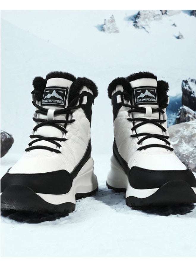 Flying in the snow Snow Flying 25 Years Winter Fleece Warm High-top Thick-sole Large Size Snow Boots Cotton Boots Casual Boots Men's Boots Women's Boots - Image 1