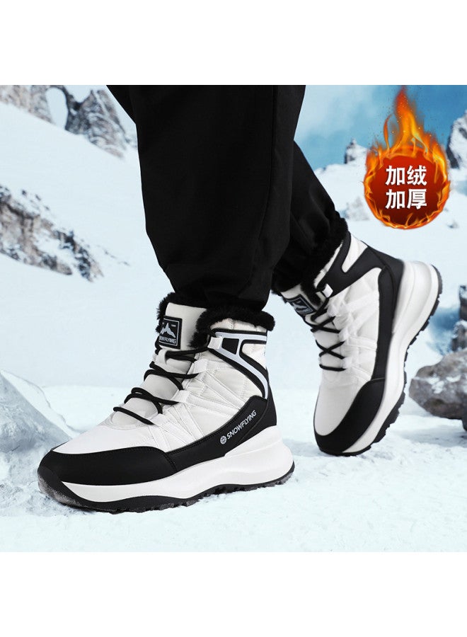 Flying in the snow Snow Flying 25 Years Winter Fleece Warm High-top Thick-sole Large Size Snow Boots Cotton Boots Casual Boots Men's Boots Women's Boots - Image 2