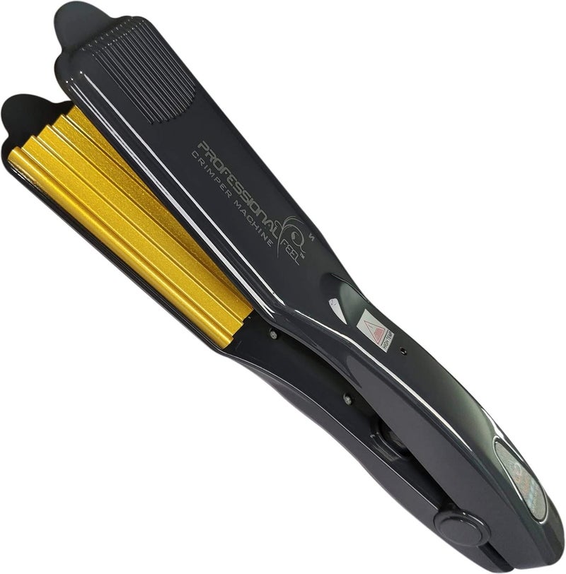 TechHark Professional Feel Neo Tress Pro Hair Crimper Without Damage for Girls (Black and Grey) - Image 1