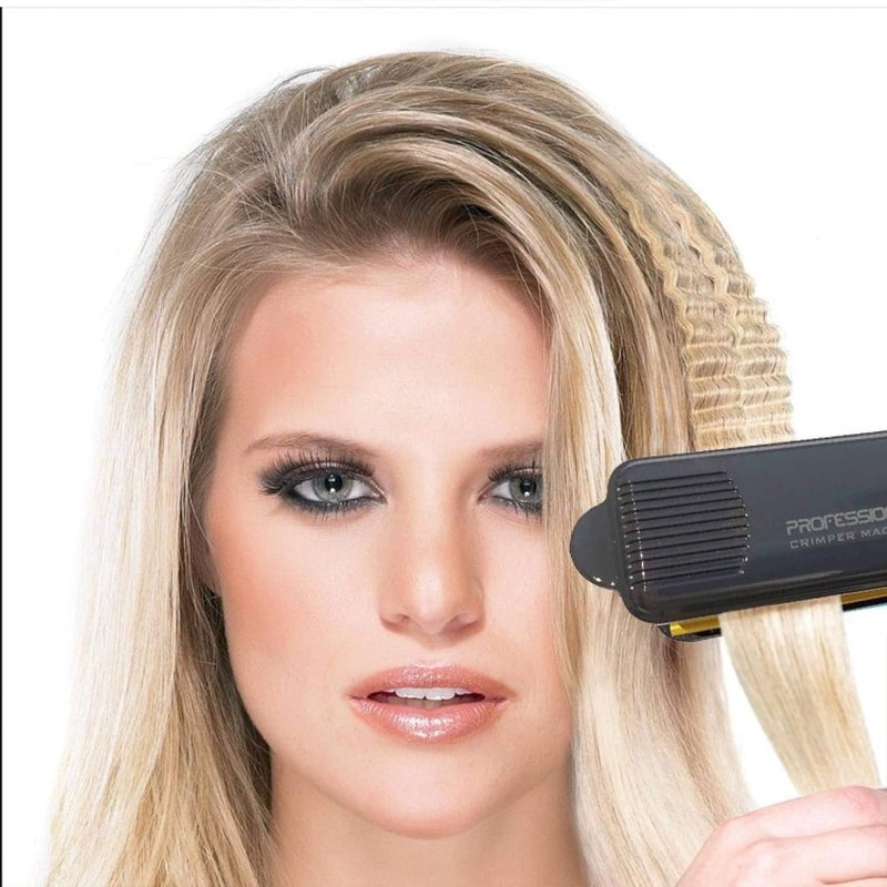 TechHark Professional Feel Neo Tress Pro Hair Crimper Without Damage for Girls (Black and Grey) - Image 3