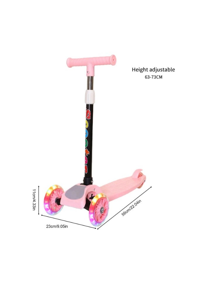 Kids Kick Scooter with Light-Up Wheels – 3-Wheel Scooter for Boys & Girls Ages 2–12 | Adjustable Handlebar Height, Lean-to-Steer, Extra-Wide Deck, Road King Model