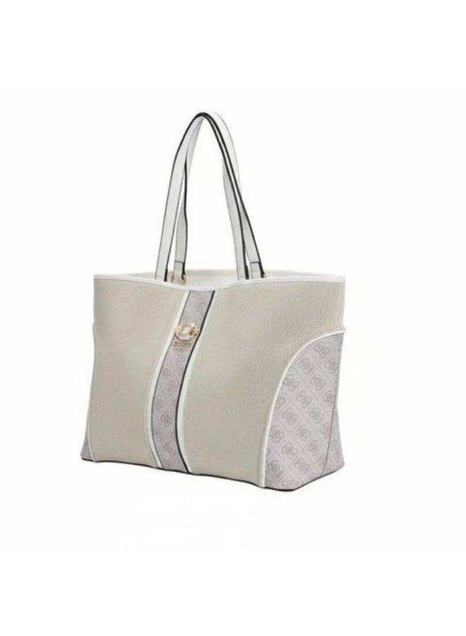 GUESS حقيبة توت من غس للنساء بشعار المونوغرام HWBB9348050 أبيض ALXI LGO - Image 1