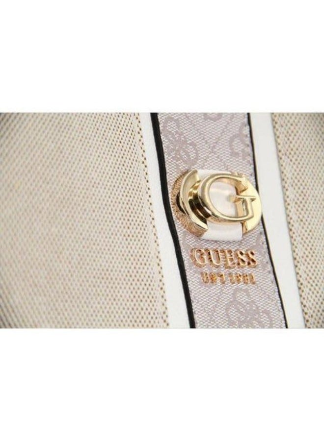 GUESS حقيبة توت من غس للنساء بشعار المونوغرام HWBB9348050 أبيض ALXI LGO - Image 4