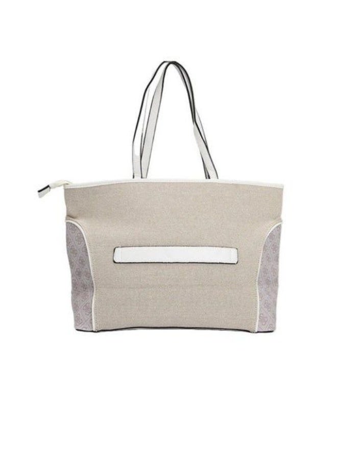 GUESS حقيبة توت من غس للنساء بشعار المونوغرام HWBB9348050 أبيض ALXI LGO - Image 3