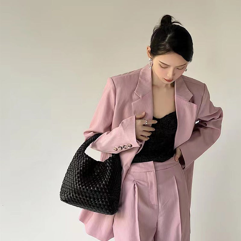 Hand-Woven Vegetable Basket Bucket Bag For Women 2023 New High-Grade All-Match Tote Bag Handbag 61-1 - Image 5