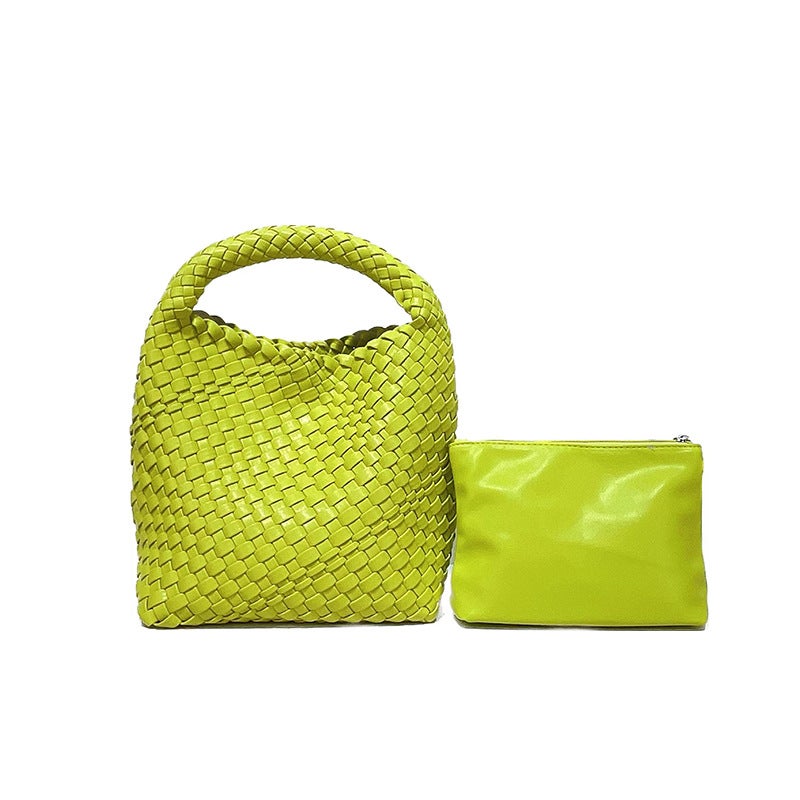 Hand-Woven Vegetable Basket Bucket Bag For Women 2023 New High-Grade All-Match Tote Bag Handbag 61-1 - Image 2