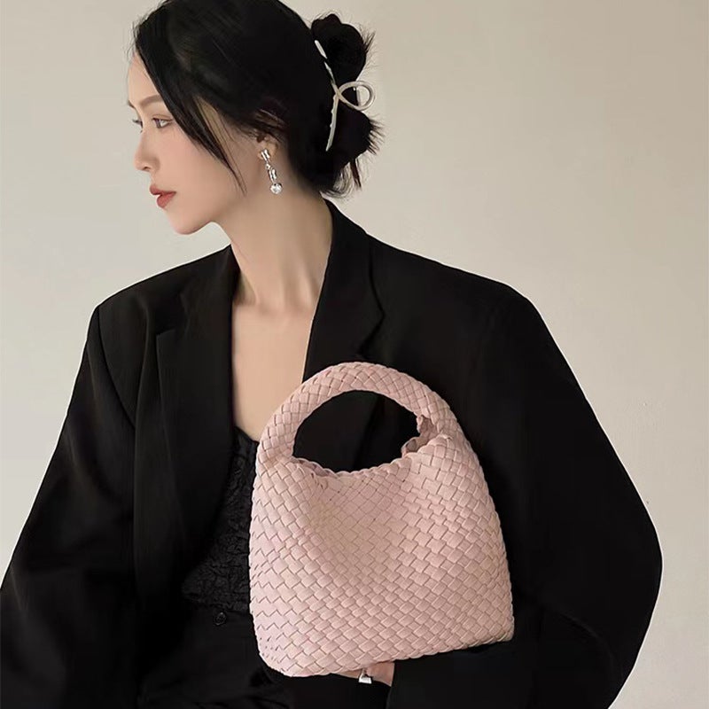 Hand-Woven Vegetable Basket Bucket Bag For Women 2023 New High-Grade All-Match Tote Bag Handbag 61-1 - Image 4