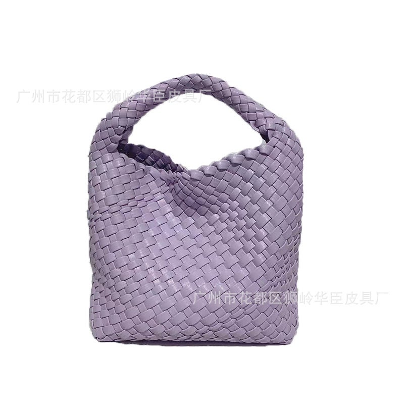 Hand-Woven Vegetable Basket Bucket Bag For Women 2023 New High-Grade All-Match Tote Bag Handbag 61-1 - Image 1