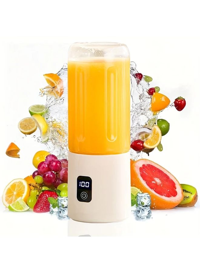 White Portable Wireless Juicer Blender USB Rechargeable Digital Display 16 91oz - Image 1