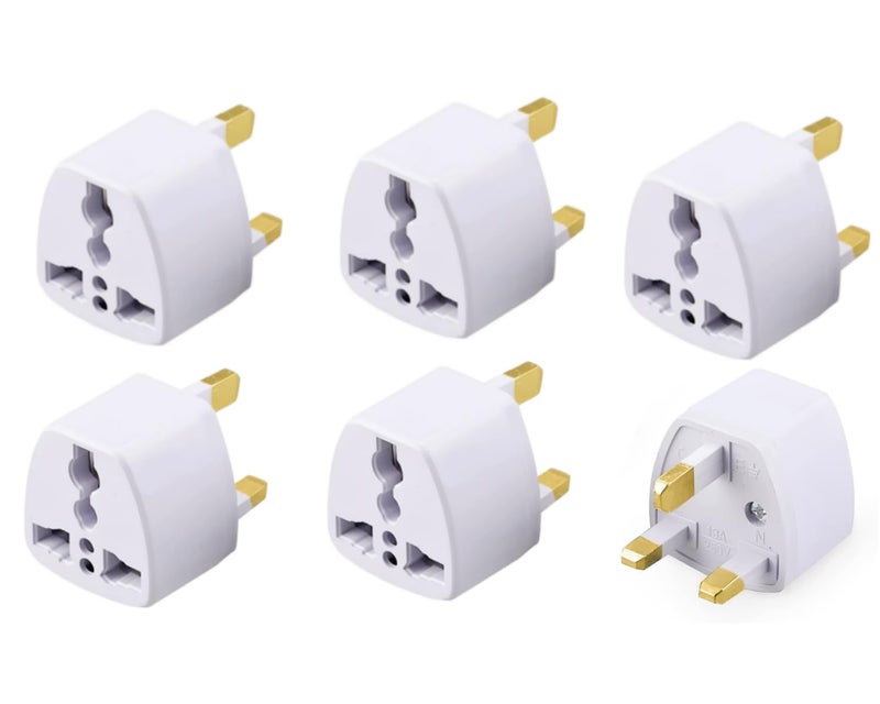 MANGO 6 Pcs Universal travel Plug Adapter 3 Pin Power Plug Adapter for AUUKEUUS Plug Converter for Business Holiday Hotel Airport