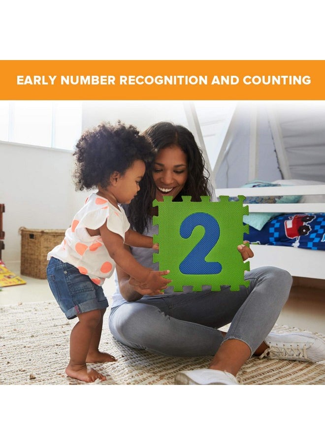 pete's choice - Safe Non Toxic Numbers Mat - Thick & Soft 0 To 9 Flooring Mat, 10 Tiles | Early Math Learning | Kids Learn & Play With Interlocking Puzzle Pieces - Image 1