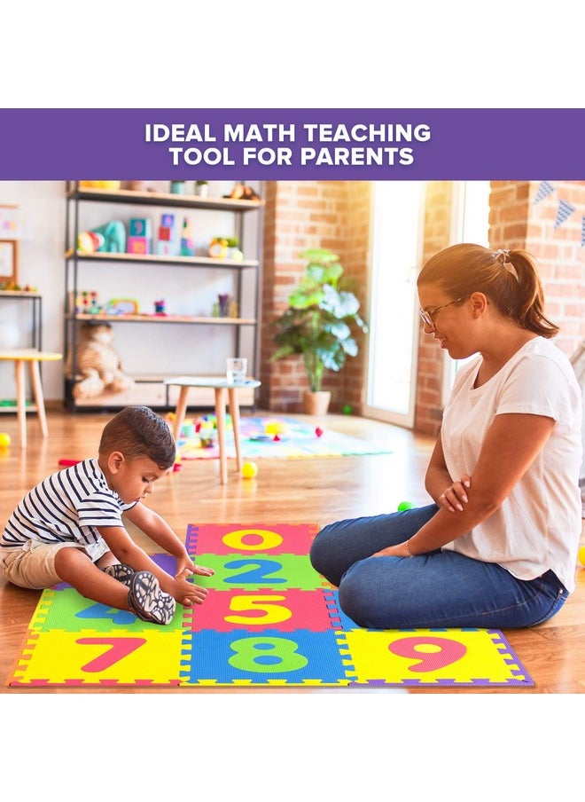 pete's choice - Safe Non Toxic Numbers Mat - Thick & Soft 0 To 9 Flooring Mat, 10 Tiles | Early Math Learning | Kids Learn & Play With Interlocking Puzzle Pieces - Image 1