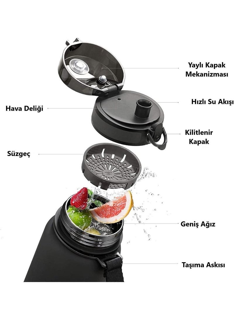 UZSPACE Tritan Water Flask 800 ml 2 pcs  - Image 2