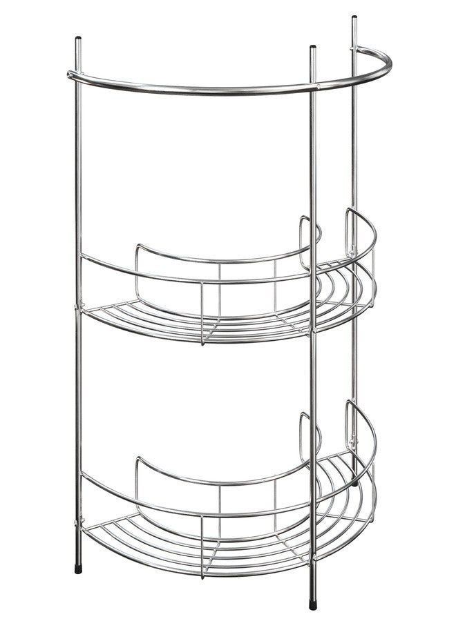 Lavish Home Pedestal Sink Organizer - Compact Under the Sink Rack with 2 Storage Shelves and Towel Holder - Space Saving Bathroom Storage by Lavish Home - Image 1