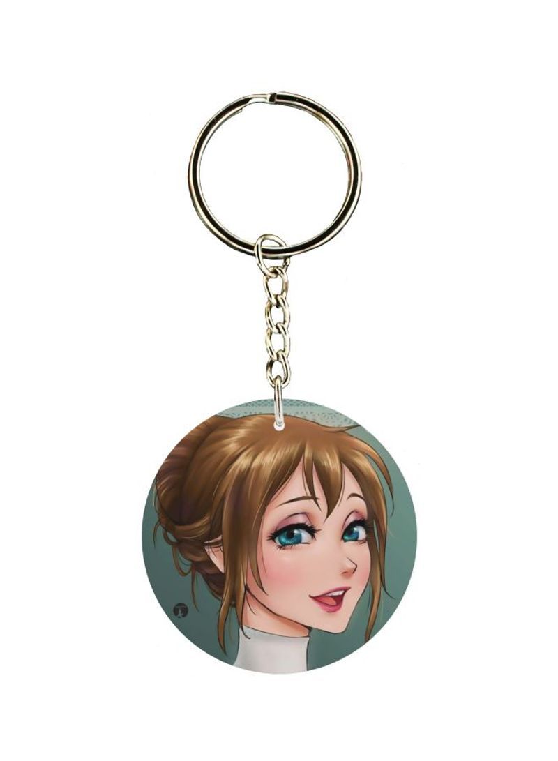 RKN Girl Printed Dual Sided Keychain