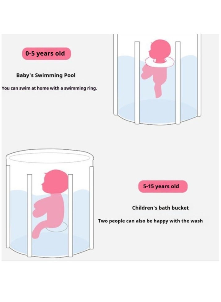 Y&D Home Bath Tub Foldable Bath Tub Soaking Tub Foldable Bathtub Portable Soaking Bathtub Environmentally Friendly Bathtub For Shower Rooms For Small Spaces - Image 2