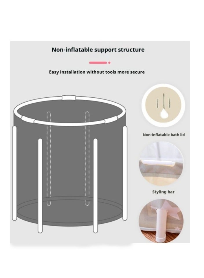 Y&D Home Bath Tub Foldable Bath Tub Soaking Tub Foldable Bathtub Portable Soaking Bathtub Environmentally Friendly Bathtub For Shower Rooms For Small Spaces - Image 4
