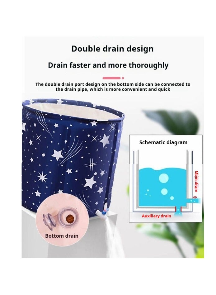 Y&D Home Bath Tub Foldable Bath Tub Soaking Tub Foldable Bathtub Portable Soaking Bathtub Environmentally Friendly Bathtub For Shower Rooms For Small Spaces - Image 5