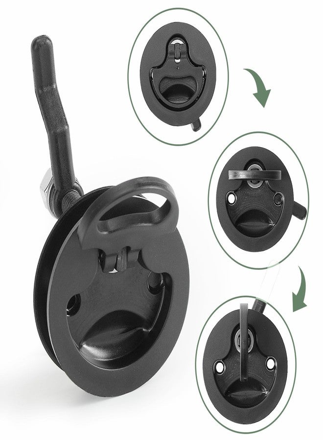 Thorn Boat Cam Latch,Nylon Hatch Pull with Back Plate,Flush Turning Lift Handle Lock Marine Hatch Deck Hardware for Ships, Yachts, RVs 2pcs - Image 2
