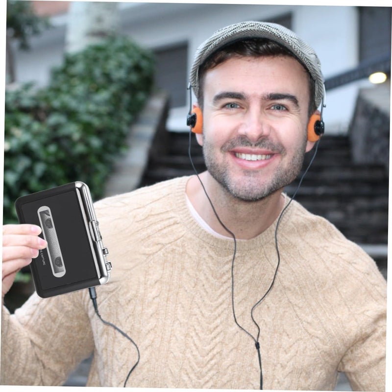 مشغل كاسيت USB بمكبر صوت قابل للفصل ومحول صوت رقمي للحاسوب المحمول وجهاز تسكير محمول كلاسيكي - Image 5