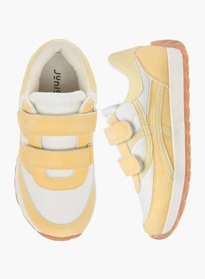 جونيورز Panelled Sneakers With Hook And Loop Closure
