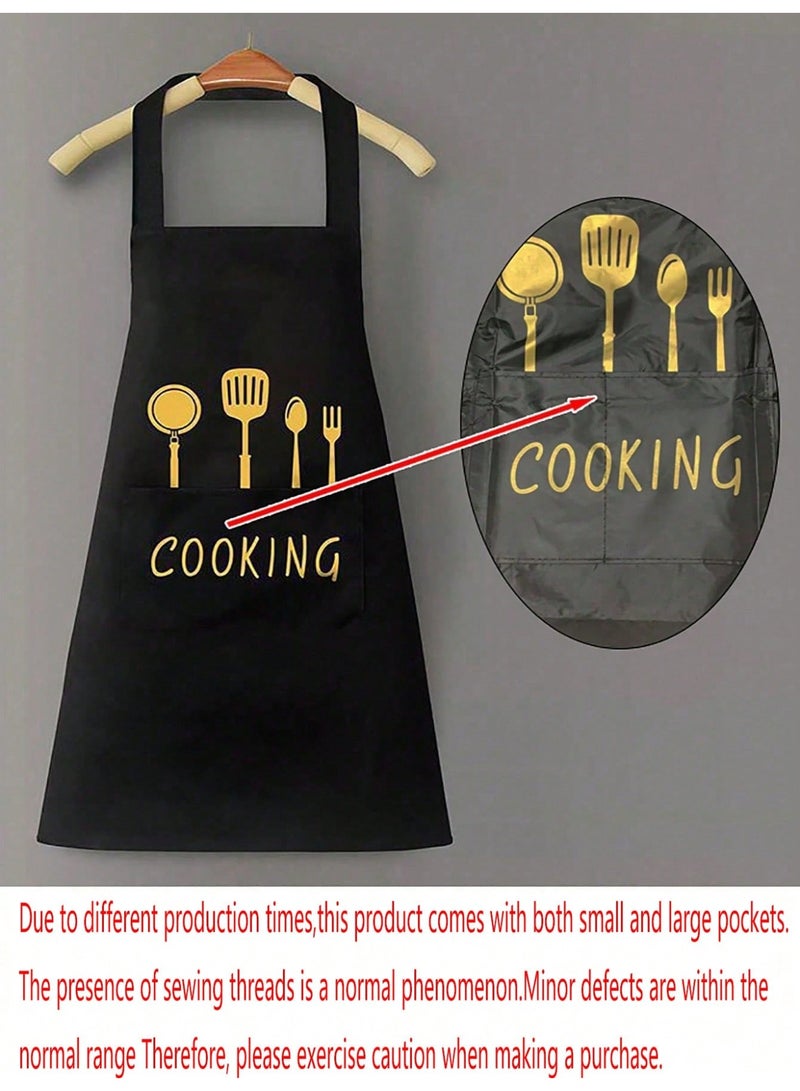 Miamia Waterproof PVC Chef Apron 2 Pack with Cross Back Large Pockets for Men Women Cooking Baking BBQ Woodworking Welding Hairstylist Carpenter Work Daily Use - Image 4