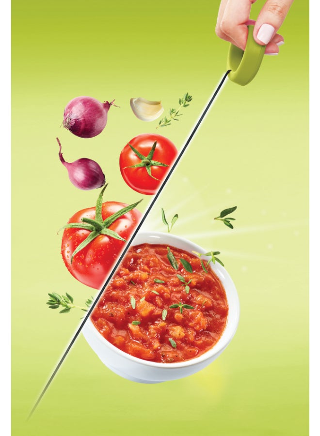 Tefal Manual Food Chopper | 5-Second Chopper 500 Ml | Quick And Easy To Use | Stainless Steel Blades | Secure | Versatile Results | White/Dark Citronnelle | 2 Years Warranty | K1330404 White 500ml - Image 5