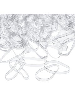 eBoot eBoot 500 Pcs 3 mm Elastic Hair Bands Mini Rubber Bands Small Hair Ties Ponytail Elastics Holders for Braids Hair (Clear,Transparent)  - Image 1