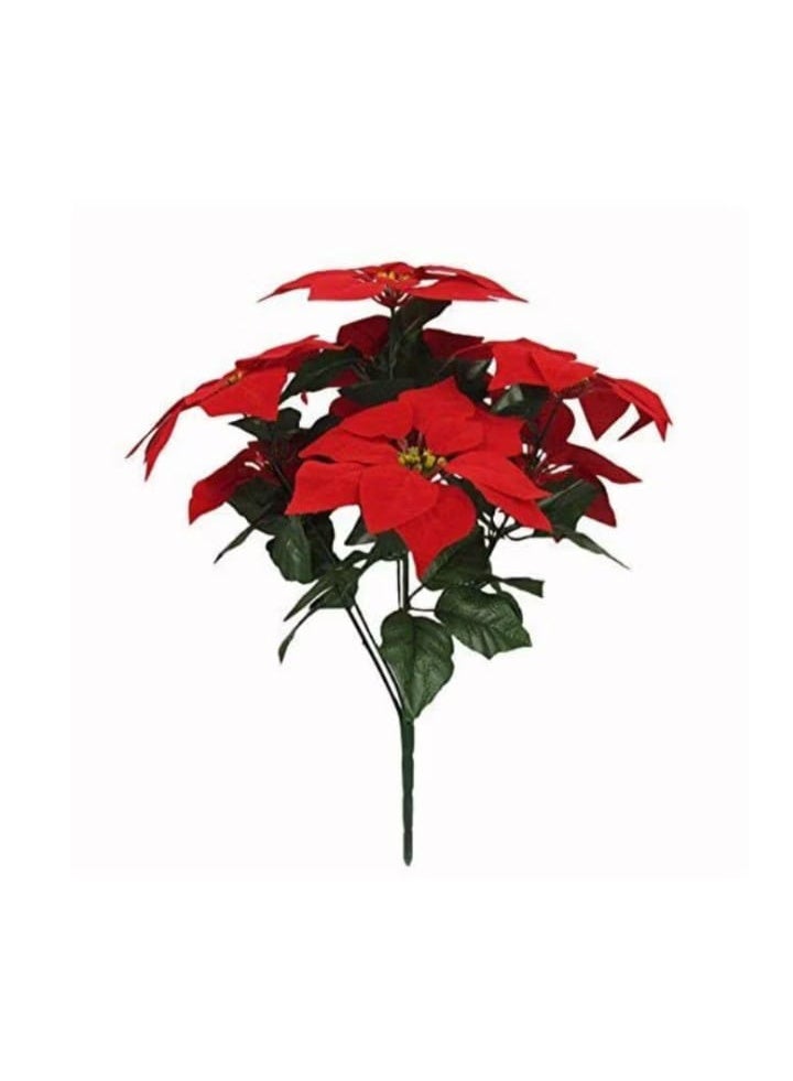 5 artificial Christmas flowers made from poinsettias - Image 1