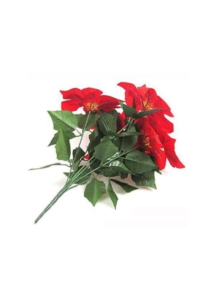 5 artificial Christmas flowers made from poinsettias - Image 2