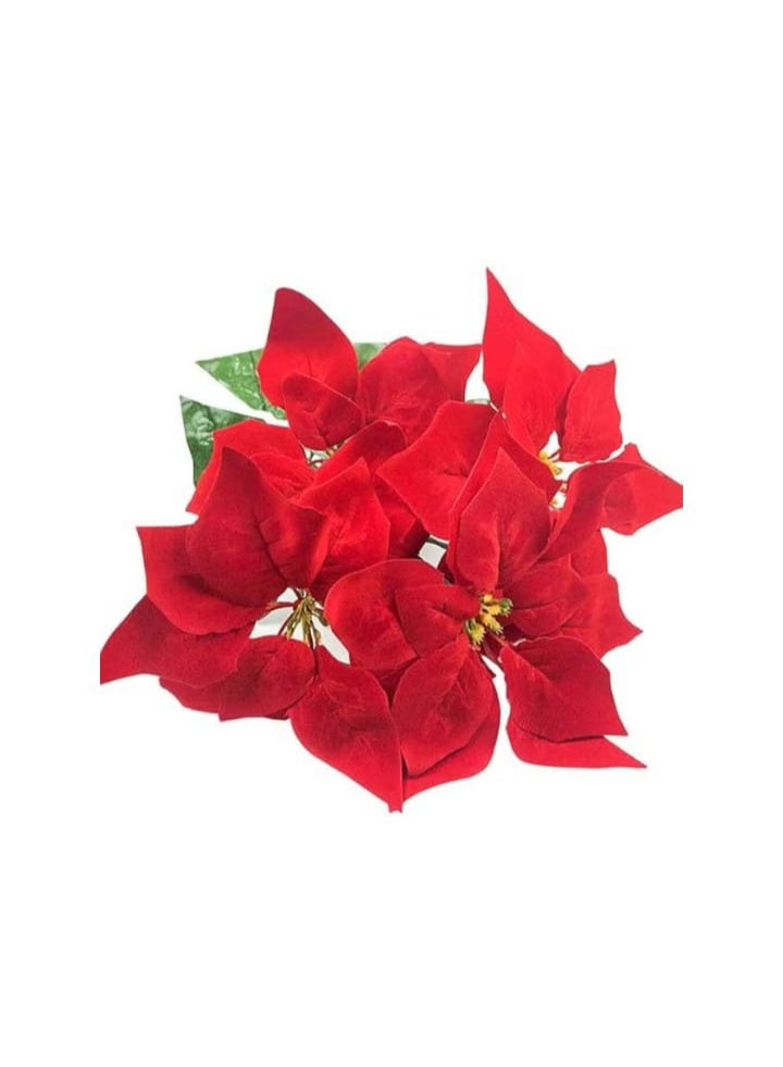 5 artificial Christmas flowers made from poinsettias - Image 4