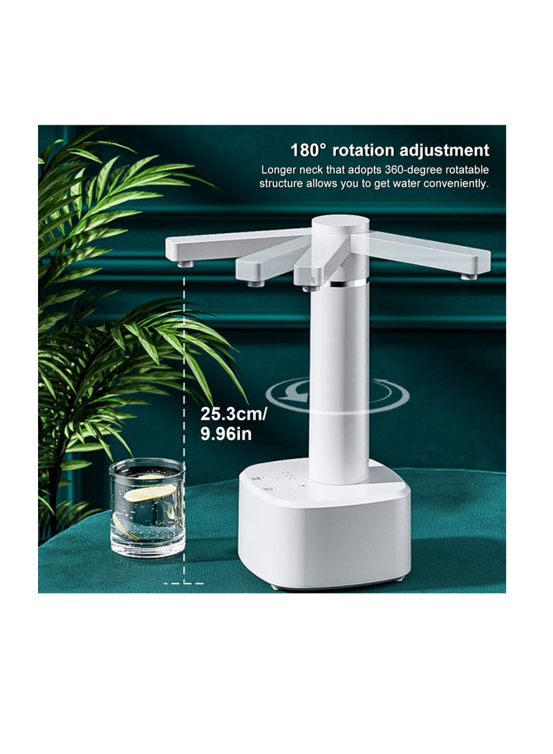 Cobest Electric Pump, USB Charging Automatic Drinking Water Dispenser Water Jug Pump for Home Kitchen Office Camping (White) - Image 5