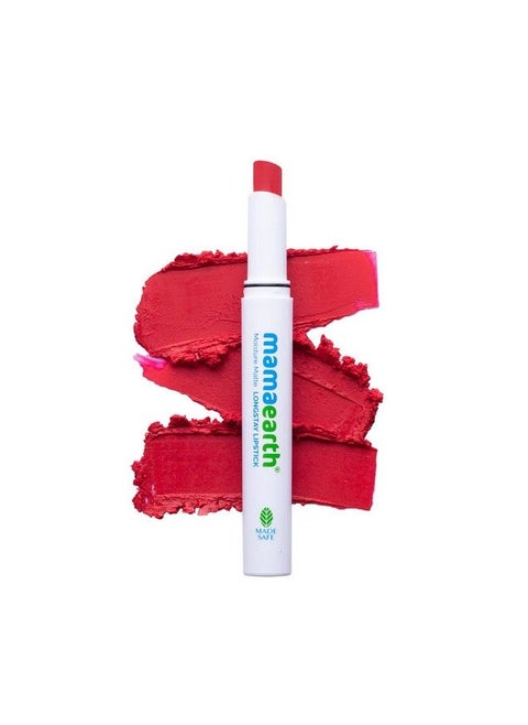 Moisture Matte Longstay Lipstick With Avocado Oil & Vitamin E For 12 Hour Long Stay - 07 Raspberry Scarlet - 2 G