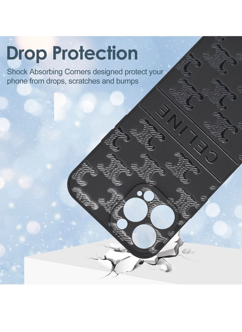 Celine - iPhone 13 Pro Case 6.1 Inch Soft Silicone Camera Protective Cover with Inside Microfiber Lining - Image 1