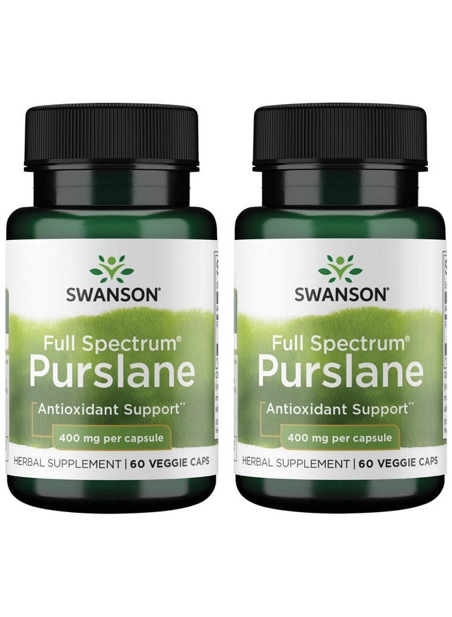 Swanson Full Spectrum Purslane 400 Milligrams 60 Veg Capsules (2 Pack)