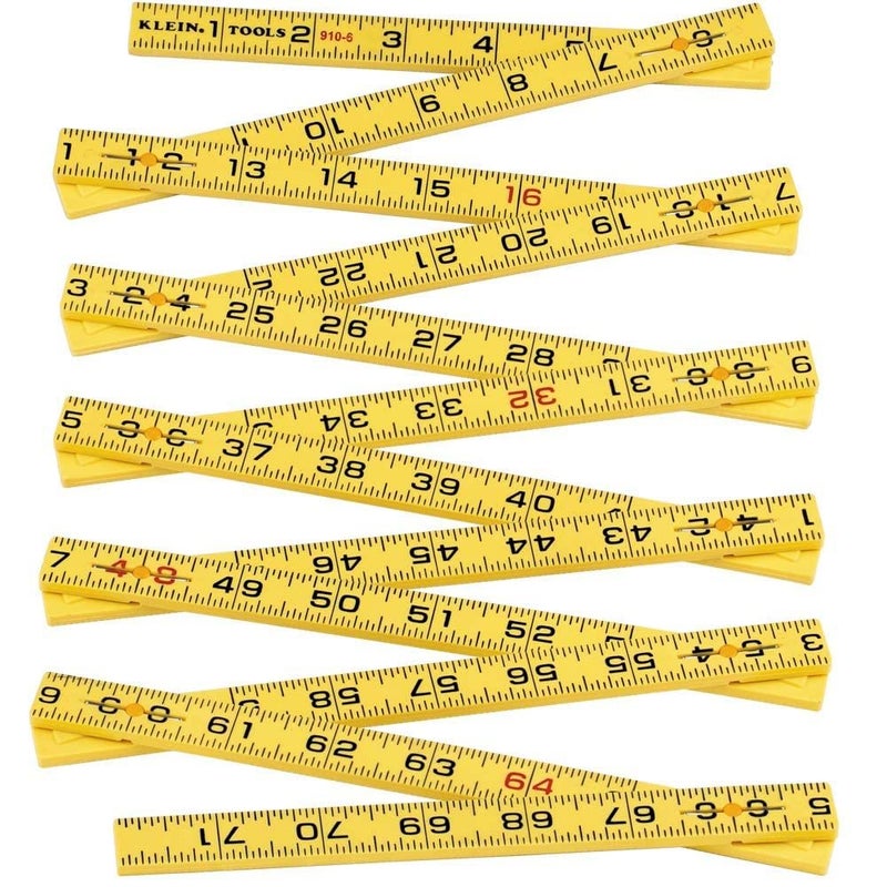 Klein Tools 910-6 Folding Ruler 6-Foot, Durable Fiberglass, Inside Reading - Image 5