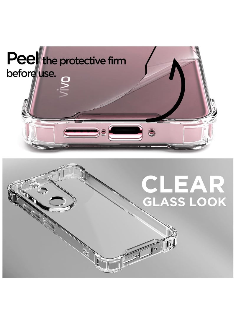 Vivo V50 Clear Case soft TPU Transparent Cover shock Absorbent Reinforced Corner Full Camera Protection Clear case for Vivo V50