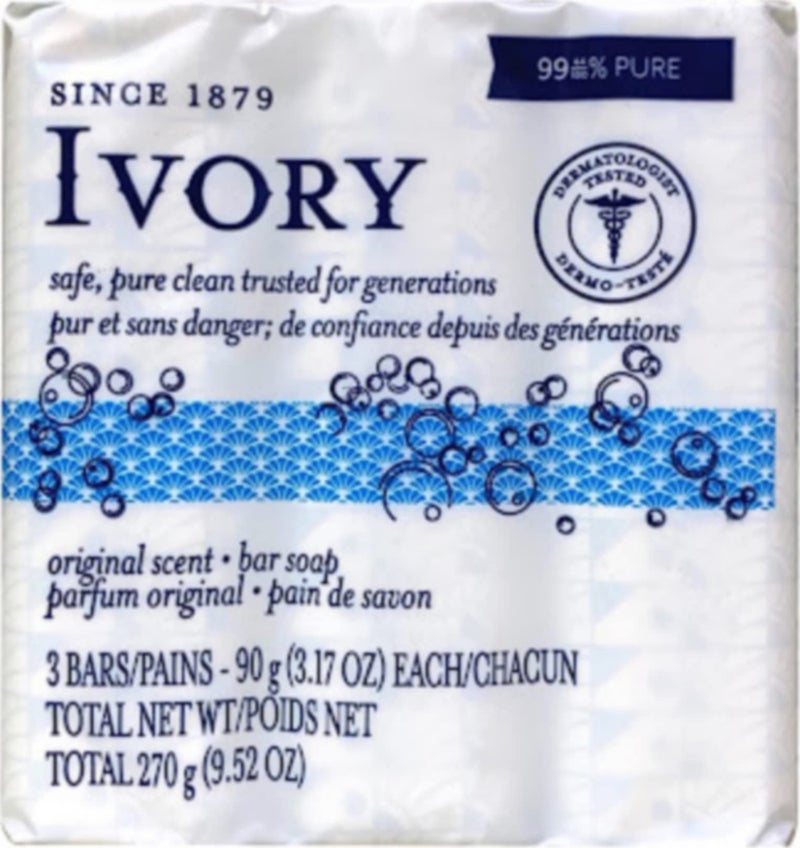 Procter & Gamble Ivory Original Bar Soap, 3.1 oz - 3 ea